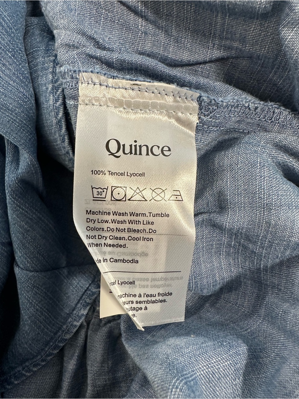 Quince Chambray Tiered Babydoll Dress - Picture 8 of 9
